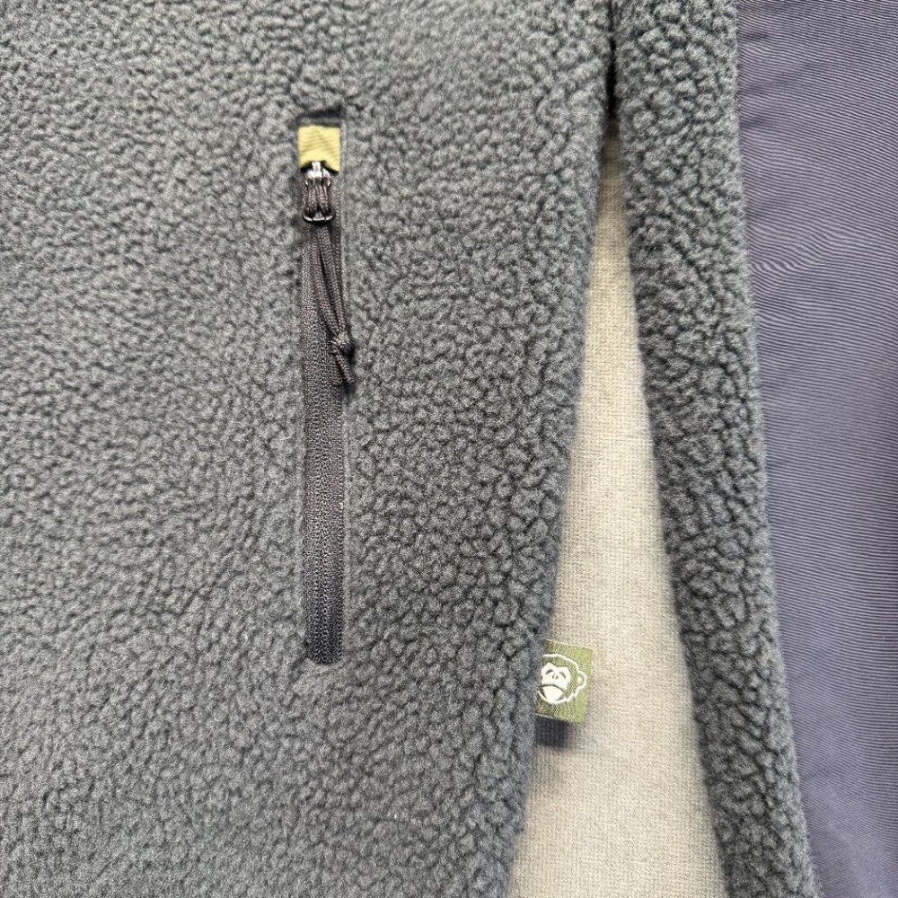 Howler Brothers Sherpa Fleece Zip Hoodie Gray Men’s Medium Hooded Outdoor Jacket - Picture 5 of 11